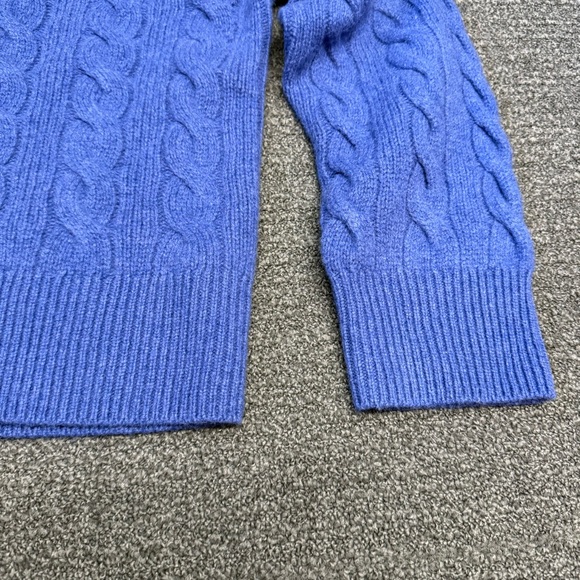 POLO Ralph Lauren Cable-Knit Wool-Cashmere Polo Sweater in Sapphire Heather - Picture 4 of 14